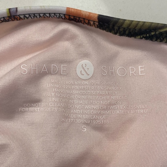 Shade & Shore Bikini bottoms rouched floral sz S - Picture 5 of 6